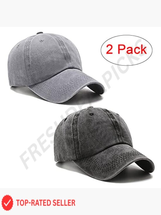 Vintage Washed Distressed Baseball Cap Unisex Adjustable Metal Buckle Back main image 6